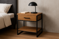 Stolik nocny w stylu loft – funkcjonalność i surowa estetyka